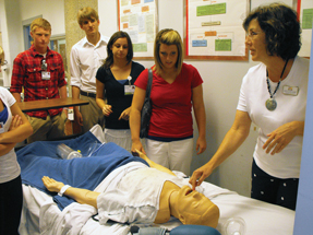 Students tour the Madisonville Community College KCTCS Health Technology School to learn the educational paths available for health careers in the community Photo by Pam Carter University of Louis