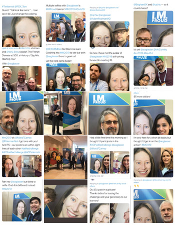 A collage of selfies collected during Internal Medicine Meeting 2019 Courtesy of Avi OGlasser MD FACP